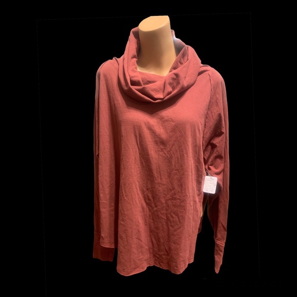 NWT! Free People Cowl Neck Sweater Tee - Picture 2 of 9